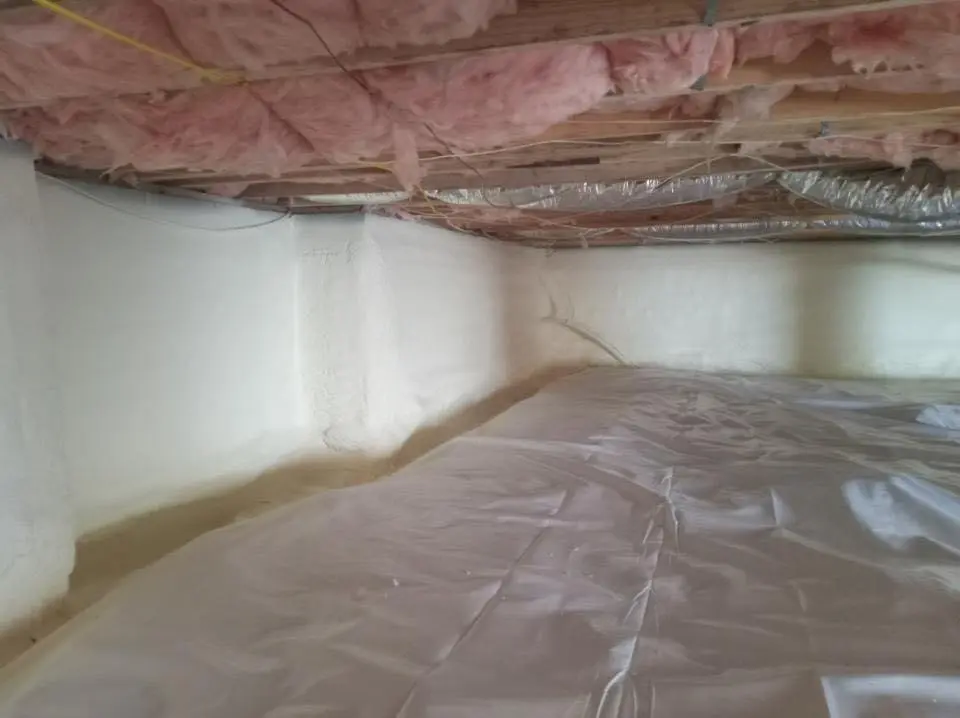 Crawl space encapsulation with closed-cell spray foam for Attic Insulation in Bellmawr