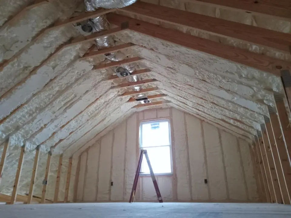 Spray foam roofing application for Crawl Space Insulation project in Bellmawr